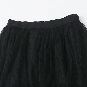 Женская юбка на резинке, в мелкий горох