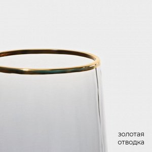 Бокалы для шампанского Magistro «Дарио», 180 мл, 7*27,5 см, стекло, графитовые, набор 6 шт