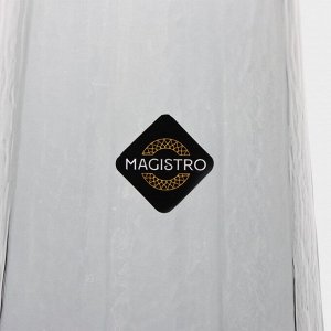 Бокалы для шампанского Magistro «Дарио», 180 мл, 7x27.5 см, набор 6 шт., стекло, графитовые