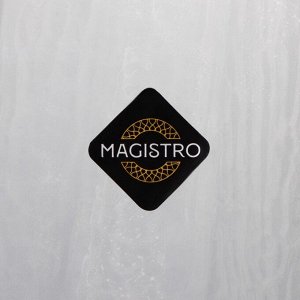 Бокалы для шампанского Magistro «Дарио», 180 мл, 7x27.5 см, набор 2 шт., стекло, графитовые