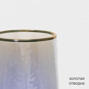 Бокалы для шампанского Magistro «Дарио», 180 мл, 7*27,5 см, стекло, перламутровые, набор 6 шт