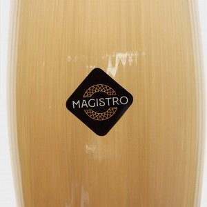 Бокалы для шампанского Magistro «Иллюзия», 180 мл, 5.5x27.5 см, набор 6 шт., стекло, золотые