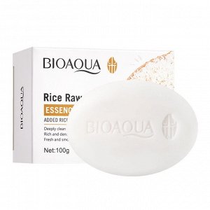 BIOAQUA RICE RAW PULP Мыло для лица и тела с экстрактом риса, 100 г