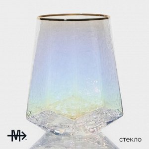 Стаканы Magistro «Дарио», 450 мл, 10x11.5 см, набор 6 шт., стекло, перламутровые