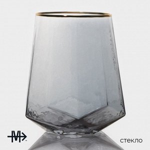 Стаканы Magistro «Дарио», 450 мл, 10x11.5 см, набор 6 шт., стекло, графит