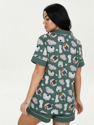 Нимфа пижама женская (зеленый)