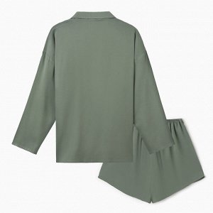 Костюм женский (рубашка, шорты) MINAKU:, Casual Collection цвет оливковый