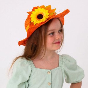 Карнавальная шляпа «Осенний букет», оранжевая, р. 52–54 см