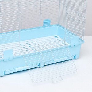 Клетка для грызунов с выдвижными поддонами 60 х 35 х 47 см, синяя
