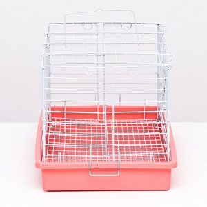 Клетка для кроликов 43 х 29 х 26 см, розовая