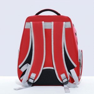 Рюкзак для переноски "Котик", прозрачный, 32 х 28 х 42 см, красный