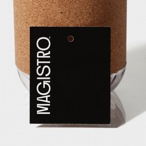 Бутылка для воды Magistro Cork, с элементами пробки, 610 мл, 7.5x7.5x22 см, пластик