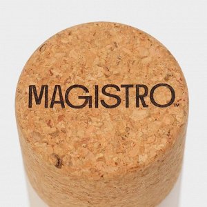 Бутылка для воды Magistro Cork, c элементами пробки, 450 мл, 7x7x23 см, пластик, бежевая
