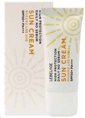 Lebelage High Protection Daily No Sebum крем солнцезащ. SPF-50+Pa+++ 30мл водост. д/лица гиалур. 1шт / 200шт / LB-106 / 091461