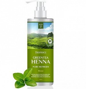 DEOPROCE GREENTEA HENNA PURE REFRESH RINSE 1000 ml БАЛЬЗАМ-ОПОЛАСКИВАТЕЛЬ С ЗЕЛЕНЫМ ЧАЕМ И ХНОЙ