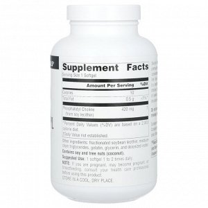 Source Naturals Фосфатидилхолин, 420 мг, 180 мягких таблеток