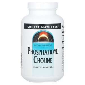 Source Naturals Фосфатидилхолин, 420 мг, 180 мягких таблеток