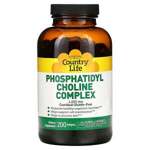Country Life Комплекс фосфатидилхолина, 1200 мг, 200 мягких таблеток