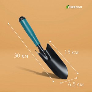 Совок посадочный Greengo, длина 30 см, ширина 5,5 см, пластиковая ручка