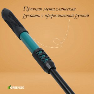Грабли малые Greengo, прямые, 5 зубцов, длина 40,5 см, металл, металлическая рукоять с резиновой ручкой