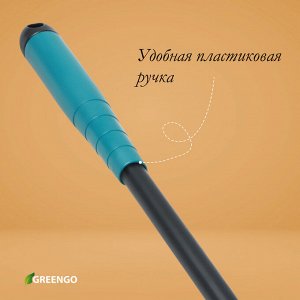 Грабли малые, прямые, 5 зубцов, длина 28.5 см, металл, пластиковая ручка, Greengo
