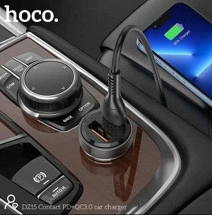 Автомобильное зарядное устройство HOCO DZ15 Full IQ PD45W+QC3.0 1*USB-C+1*USB 5A