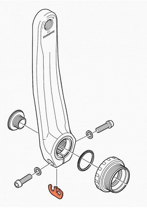 Фиксатор Lebycle SD45F для шатунов Shimano