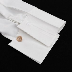 Женская рубашка с объемными рукавами, цвет белый