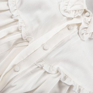 Женская рубашка с рюшами, цвет белый