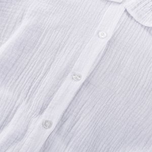 Женская блуза с рюшами, цвет белый