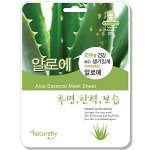 Листовая тканевая маска для лица с экстрактом алоэ вера Natureby Aloe Essence Mask Sheet, 23гр