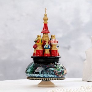 Сувенир музыкальный «Храм», тройка со Снегурочкой