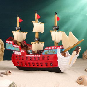 Сувенирная модель корабля «Парусник», фигурка полистоун, 31x10x20 см
