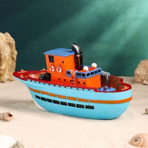 Сувенирная модель корабля «Катер», фигурка полистоун, 24x10x11 см