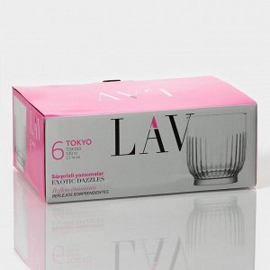 Набор стеклянных стаканов Lav «Токио», 330 мл, 7,9*9 см, 6 шт
