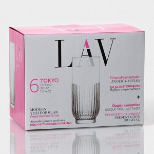 Набор стеклянных стаканов Lav «Токио», 395 мл, 6,5*15 см, 6 шт
