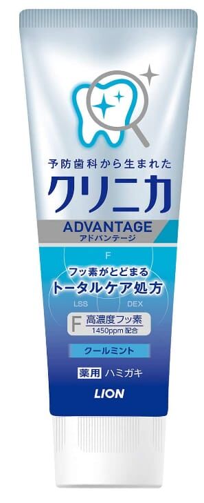 Зубная паста Lion Clinica Advantage+Whitening Clear Mint, 143 г. Япония
