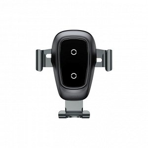 Держатель для смартфона в авто Baseus, 4-6.5", 2 А, автозахват, беспроводная зарядка, черный