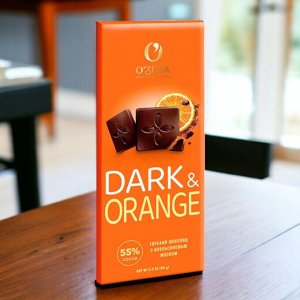 Шоколад горький с апельсиновым маслом Dark&Orange «O'Zera», 90 г