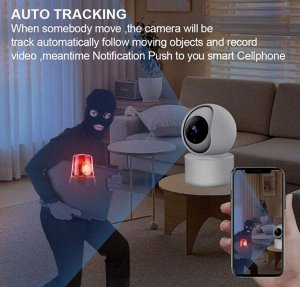 Hoco Умная Wi-Fi Smart IP-Камера HD 4K smart camera 360° ,1080p, ночное видение, обнаружение движения