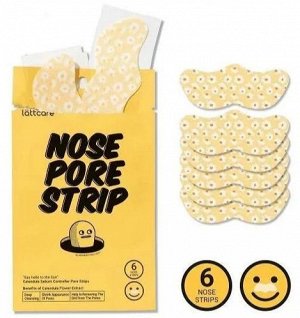 Lättcare Nose Pore Strip Полоски для носа 6шт с календулой /шт/