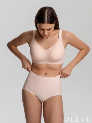 Бесшовный трусы слипы из микрофибры в рубчик