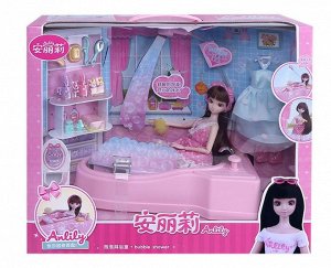 Подарочный набор "Ванна для принцессы" с куклой и аксессуарами цвет: НА ФОТО