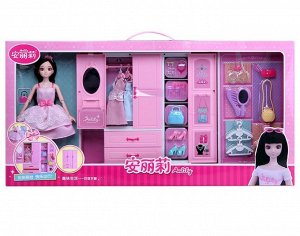 Подарочный набор "Шкаф мечты для принцессы" с куклой и аксессуарами цвет: НА ФОТО