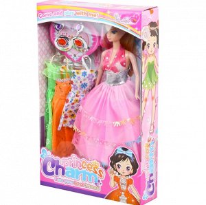 Подарочный набор "Куклы с одеждой и аксессуарами" с куклой цвет: РАСЦВЕТКИ В АССОРТИМЕНТЕ