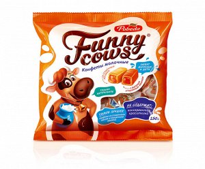 Конфеты "Fanny Cows" молочные со сгущенным молоком и с вареным сгущенным молоком Победа 250 г