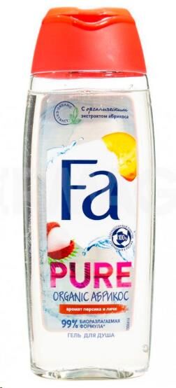 Fa Pure Freshness Organic гель д/душа 250мл очищ. д/в тип.кожи персик,личи флакон 1шт / 10шт / 2805684 / 733051