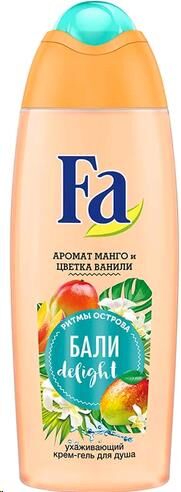 Fa Ритмы Острова Бали гель д/душа кремов. 250мл ухажив. д/в тип.кожи манго,цв.ванили флакон 1шт / 10шт / 2284332 / 205992