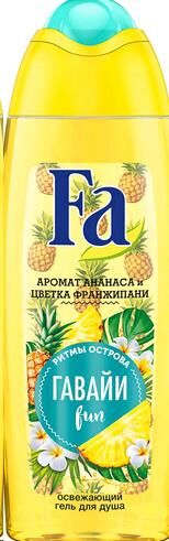 Fa Ритмы Острова Гавайи гель д/душа 250мл освеж. д/в тип.кожи ананас,цв.франжипани флакон 1шт / 10шт / 2240854 / 200966