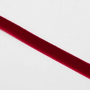 Лента бархатная, 6 мм, 18 ± 1 м, цвет красный №40
